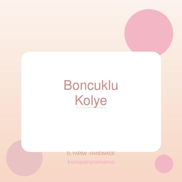 Boncuklu El Yapımı Kolye