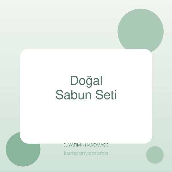 Doğal El Yapımı Sabun Seti
