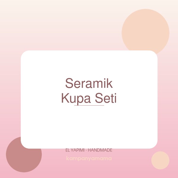 Seramik Kupa Seti (2'li)